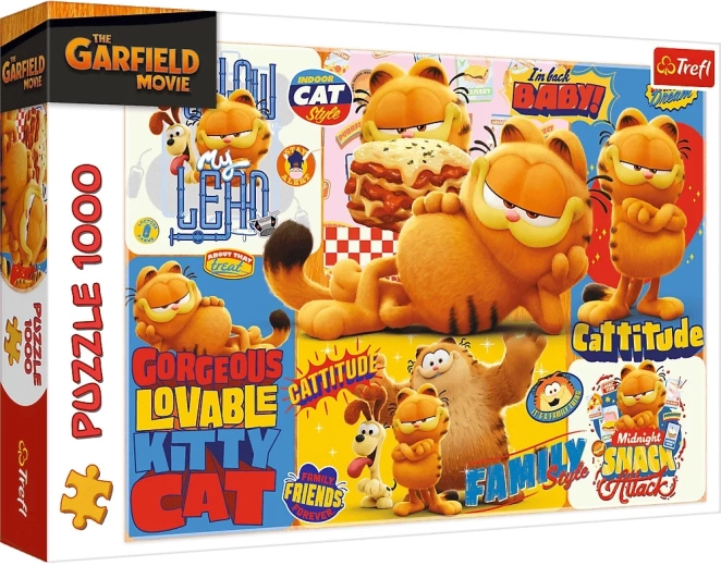 Puzzle 1000 pièces garfield – aventures (trefl)