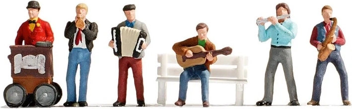 Encore un ensemble de figurines : musiciens de rue