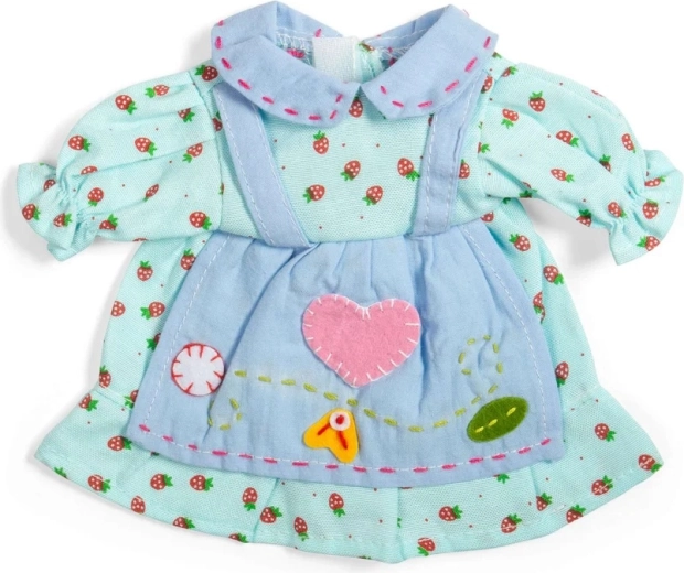 Bigjigs Toys robe bleue à fraises pour poupée 28 cm