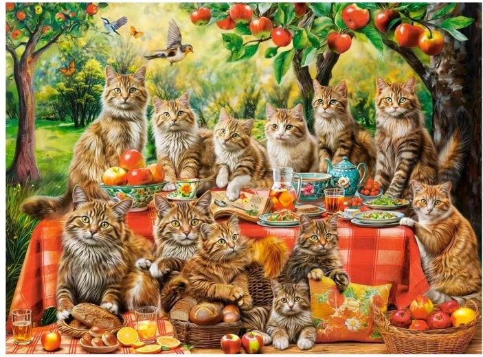 Puzzle Rencontre de la famille de chats 3000 pièces