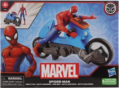 Marvel Spider-Man : moto avec figurine articulée