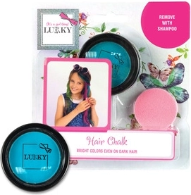 Lukky craie pour cheveux avec applicateur bleu clair