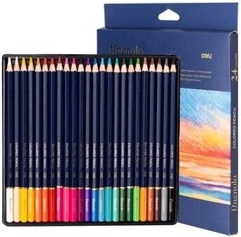 Crayons de couleur – lot de 24 pièces