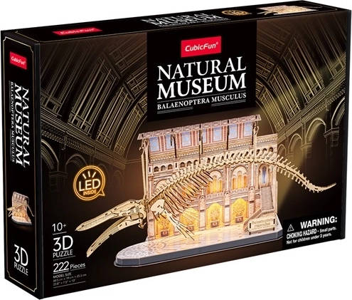Cubic Fun puzzle 3D LED – musée d’histoire naturelle avec squelette de rorqual commun