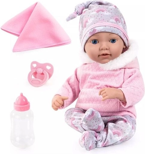 Poupée bébé reborn Bayer 38 cm avec accessoires