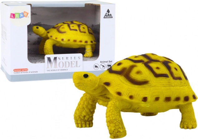 Figurine de collection tortue jaune-brun