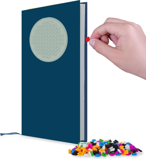 PIXIE CREW journal bleu A5 avec panneau créatif rond