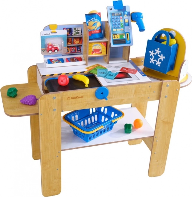 Caisse libre-service en bois KIDKRAFT avec tapis roulant mobile