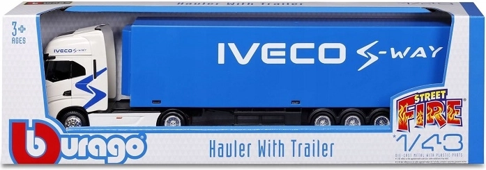 Bburago Iveco S‑Way tracteur avec remorque 1:43