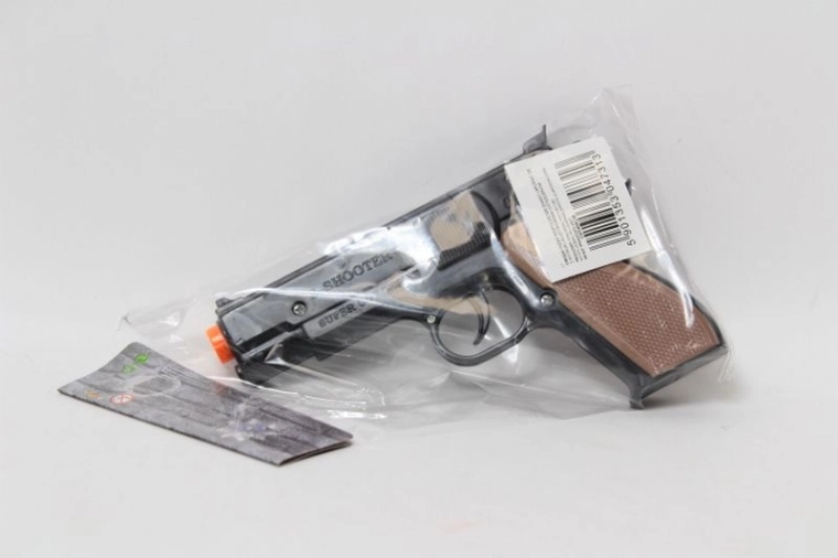 Pistolet à amorces pour enfants avec embout de sécurité orange