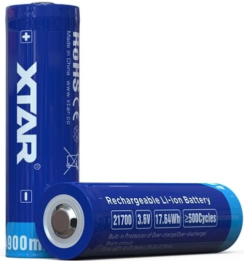 XTAR аккумулятор Li-ion 21700 3,7 V 4900 mAh avec protection - 1 pièce