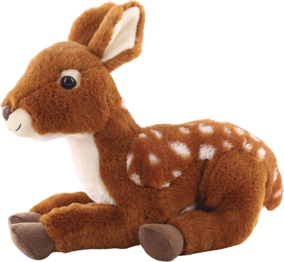 Faon en peluche allongé 31 cm
