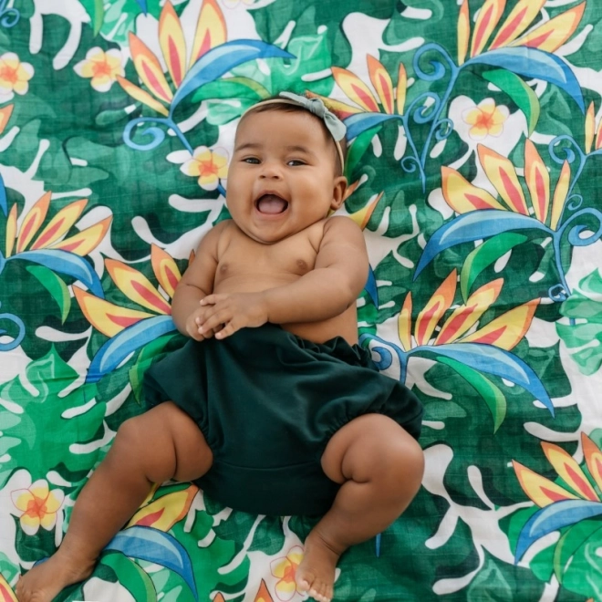 Lange mousseline en bambou Tommy Lise Lush Garden 120 × 120 cm