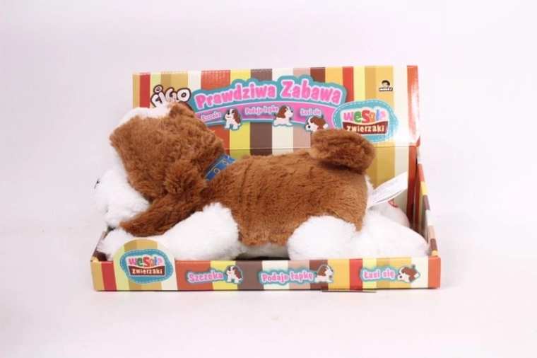 Chien en peluche interactif Figo à piles 22 cm