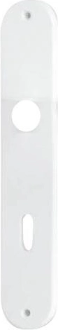 Plaque de porte Classique pour serrure à gorge 90 mm, blanche, 10 paires
