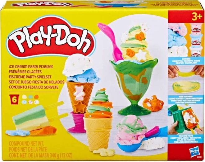 Play-Doh fête de glaces – set créatif de crème glacée en pâte à modeler