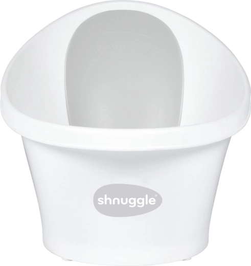 Baignoire pour bébé Shnuggle avec dossier blanc/gris