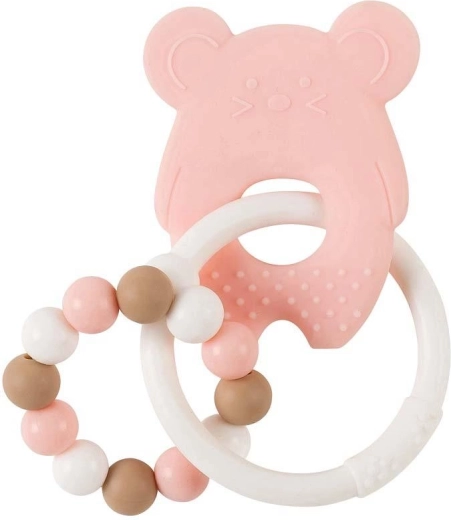 Anneau de dentition en silicone Nattou Lapidou souris sans BPA