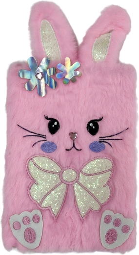 Carnet en peluche A5 avec lapin