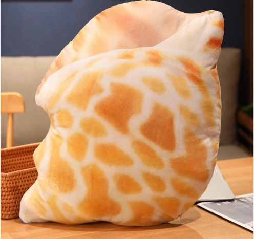 Coussin coquillage en peluche 50 x 40 cm