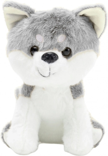 Peluche loup gris-blanc 20cm