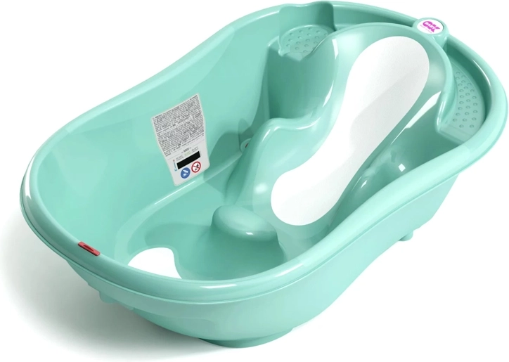 Baignoire évolutive antidérapante OK Baby Onda Evolution 0–12 mois, bleu ciel