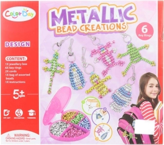 Kit de fabrication de porte-clés en perles pour enfants