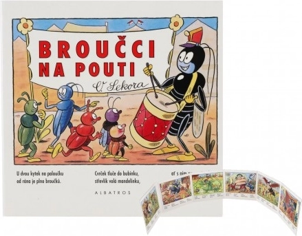 Livre accordéon Broučci à la foire 15,5 × 15 cm