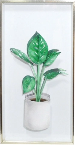 Tableau encadré avec fleur 20 × 40 cm