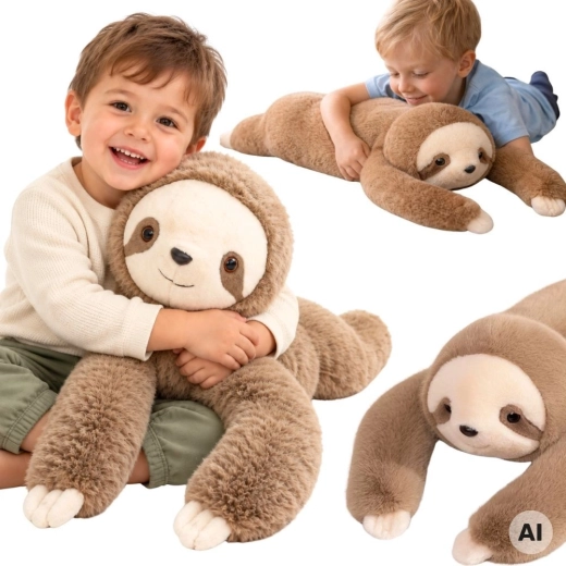 Peluche sensorielle lestée paresseux WOOPIE 2,5 kg