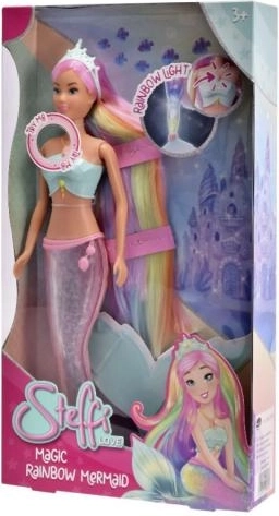 Poupée Steffi Sirène avec Nageoire Lumineuse Magique