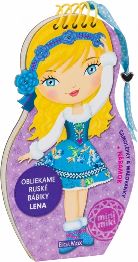 Nous habillons les poupées russes LENA – livre de coloriage avec modèles et autocollants