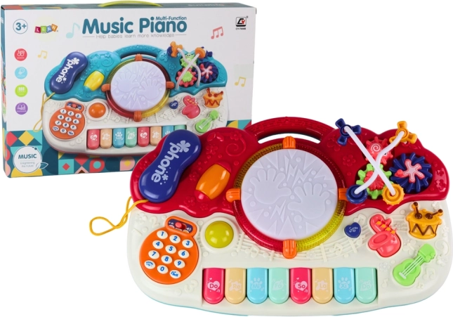 Piano musical éducatif avec tambour pour enfants