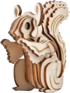 Woodcraft puzzle 3D en bois – écureuil