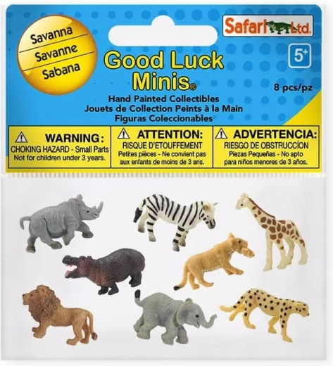 Safari Ltd. Good Luck Minis – animaux de la savane (8 pcs)