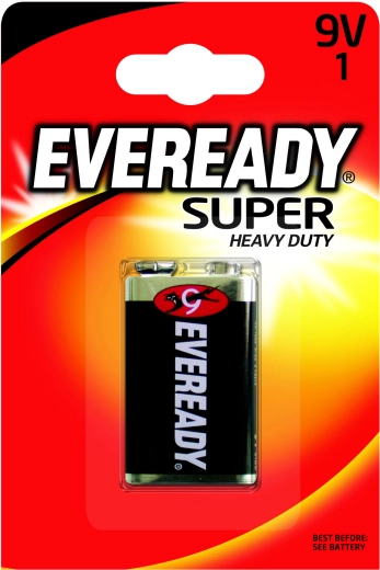 Pile zinc-chlorure Energizer Eveready Super Heavy Duty 9 V
