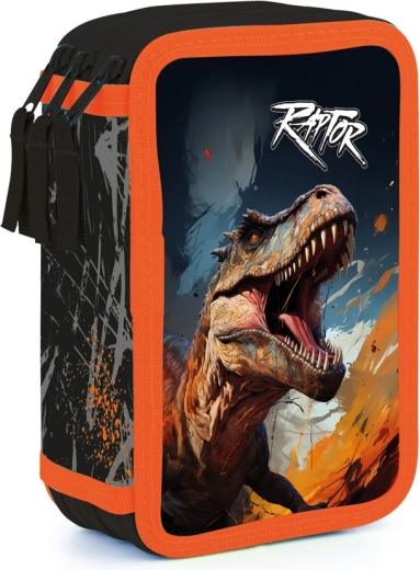 Trousse scolaire à trois étages Dino sans contenu