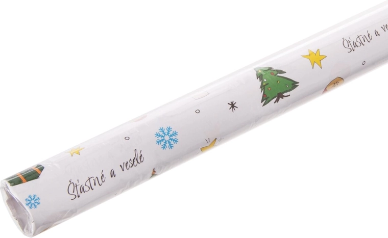 Papier cadeau en rouleau « Joyeux et heureux » 500 × 70 cm
