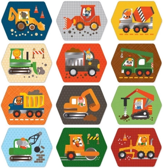 Pexeso Machines de Construction pour Enfants