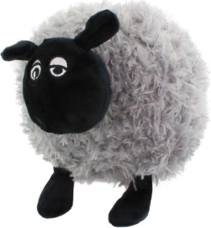 Coussin Mouton en Peluche Gris