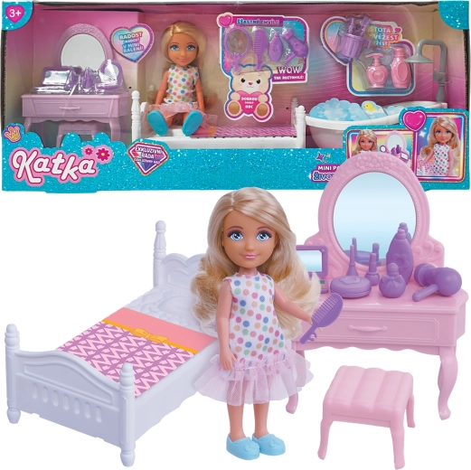 Poupée Katka avec salle de bain et accessoires
