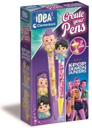 Mini usine à stylos Clementoni Idea Art KPOP Demon Hunters Rumi et Jinu