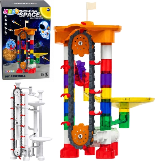 Piste de billes cosmique en kit de construction – 85 pièces