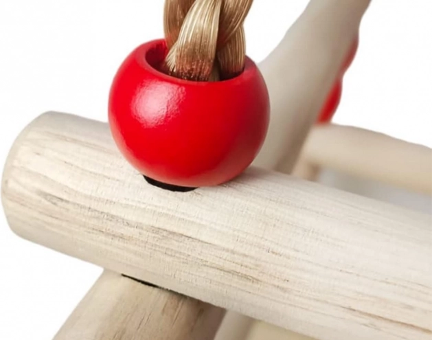 Balançoire en bois pour enfants avec garde-corps