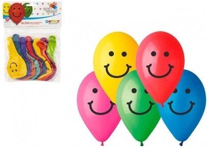Ballons gonflables avec impression Smile 10 cm