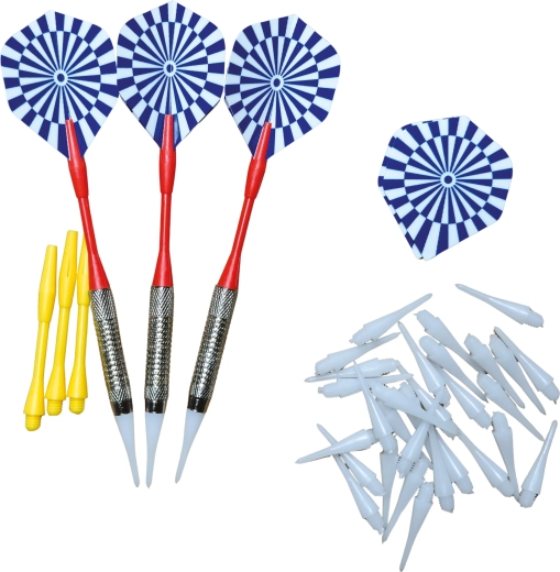 Set de fléchettes avec 30 pointes de rechange