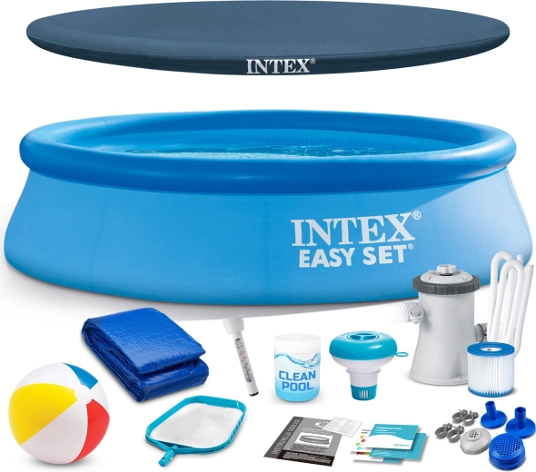 Piscine hors sol autoportante Intex Easy Set 244 × 61 cm avec accessoires