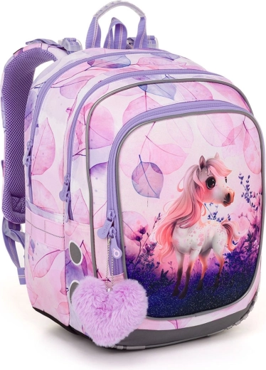 Topgal ENDY sac à dos scolaire léger avec petit cheval