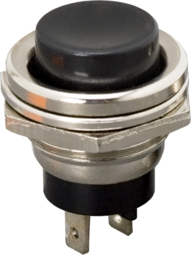 Bouton-poussoir encastrable noir