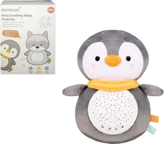 Projecteur peluche pingouin pour bébés